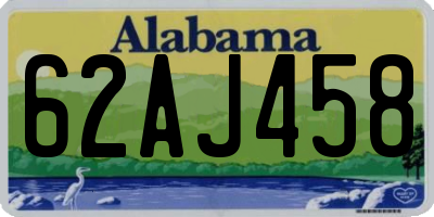 AL license plate 62AJ458