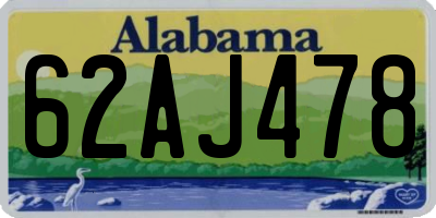 AL license plate 62AJ478