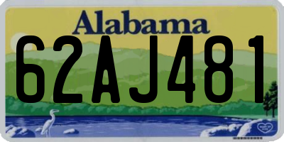AL license plate 62AJ481