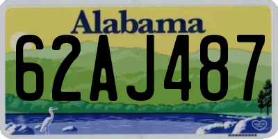 AL license plate 62AJ487
