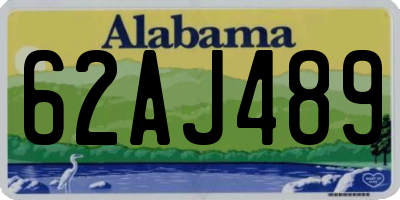 AL license plate 62AJ489