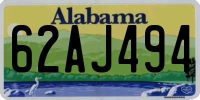 AL license plate 62AJ494