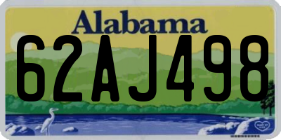 AL license plate 62AJ498