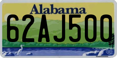 AL license plate 62AJ500