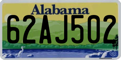 AL license plate 62AJ502