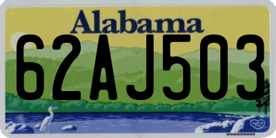 AL license plate 62AJ503