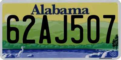 AL license plate 62AJ507