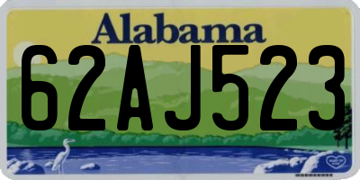 AL license plate 62AJ523