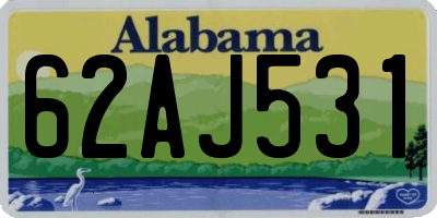 AL license plate 62AJ531
