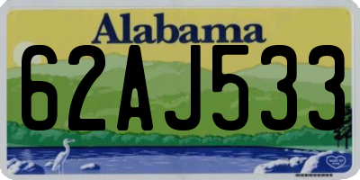 AL license plate 62AJ533