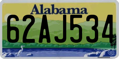 AL license plate 62AJ534