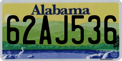 AL license plate 62AJ536