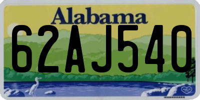 AL license plate 62AJ540
