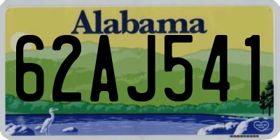 AL license plate 62AJ541