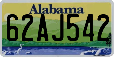 AL license plate 62AJ542