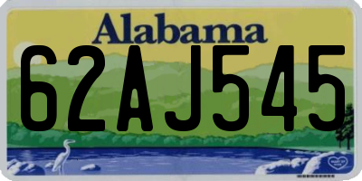 AL license plate 62AJ545