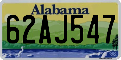 AL license plate 62AJ547