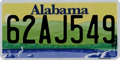 AL license plate 62AJ549