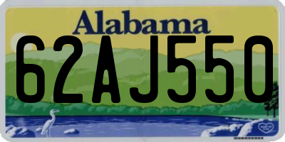 AL license plate 62AJ550