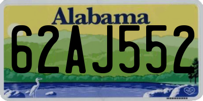 AL license plate 62AJ552