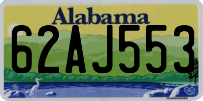 AL license plate 62AJ553