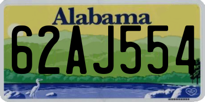 AL license plate 62AJ554