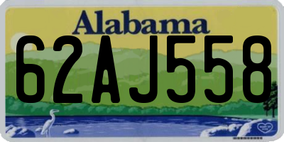 AL license plate 62AJ558