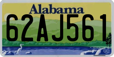 AL license plate 62AJ561