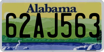AL license plate 62AJ563