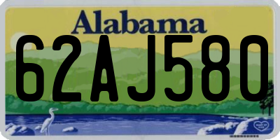 AL license plate 62AJ580