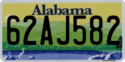 AL license plate 62AJ582