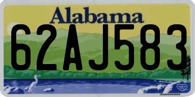 AL license plate 62AJ583