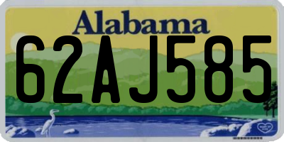 AL license plate 62AJ585