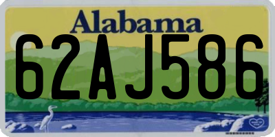 AL license plate 62AJ586