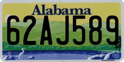 AL license plate 62AJ589