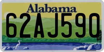 AL license plate 62AJ590