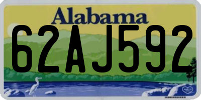 AL license plate 62AJ592
