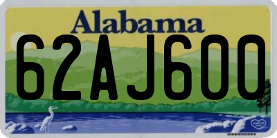 AL license plate 62AJ600