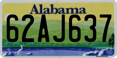 AL license plate 62AJ637