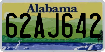 AL license plate 62AJ642