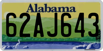 AL license plate 62AJ643