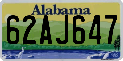 AL license plate 62AJ647