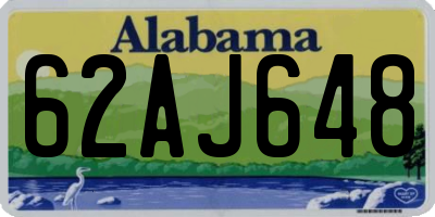 AL license plate 62AJ648