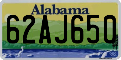 AL license plate 62AJ650
