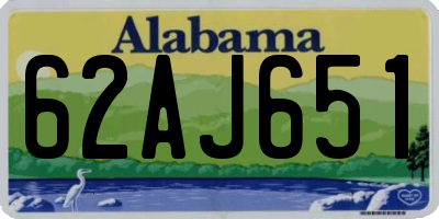 AL license plate 62AJ651