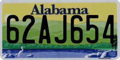 AL license plate 62AJ654