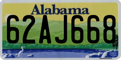 AL license plate 62AJ668