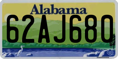 AL license plate 62AJ680