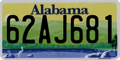 AL license plate 62AJ681
