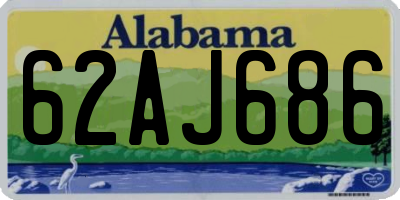 AL license plate 62AJ686
